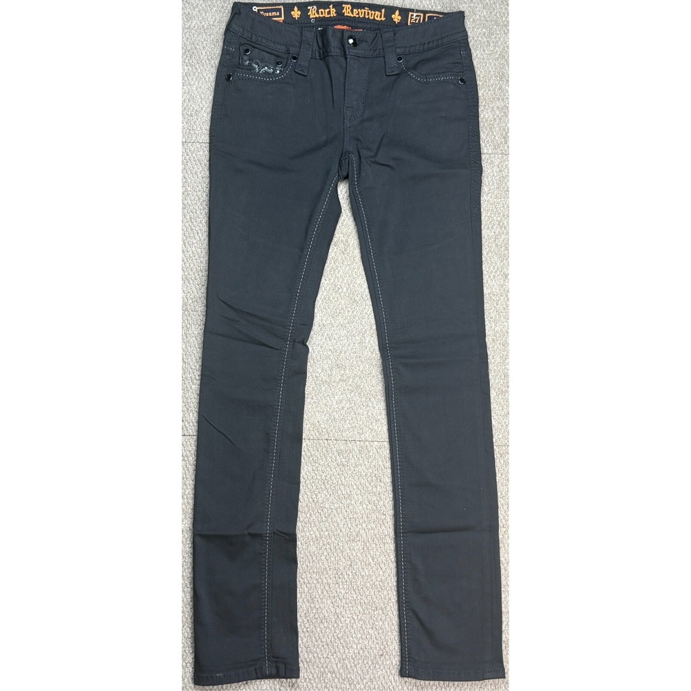 Rock Revival Dreama Straight Bedazzled & Embroidered Women's Jeans Size 27